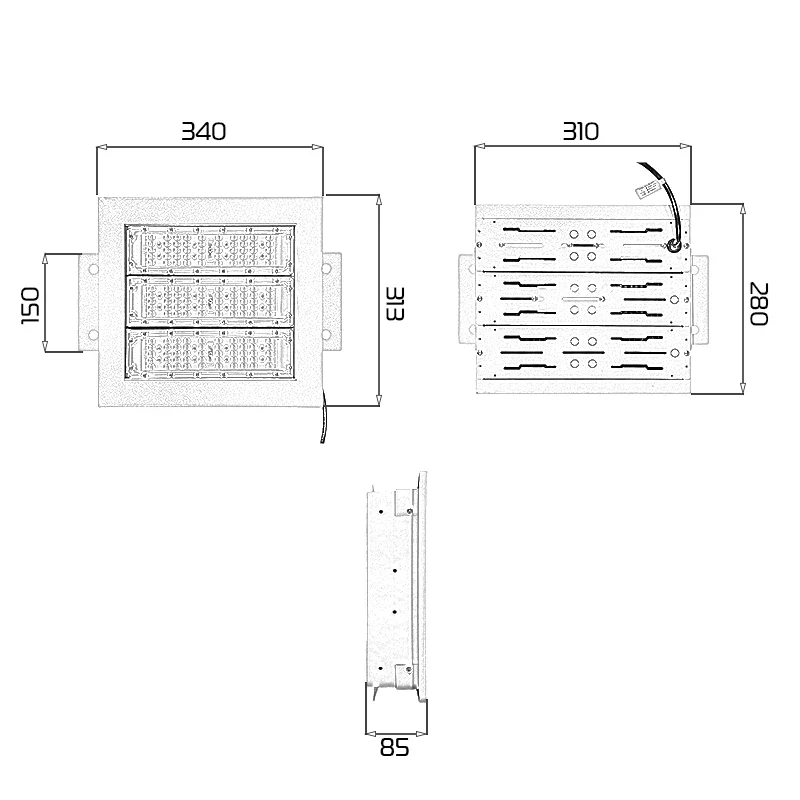 Đèn LED cây xăng chống nổ 150W giá tốt nhất tại nhà máy - Ảnh 11